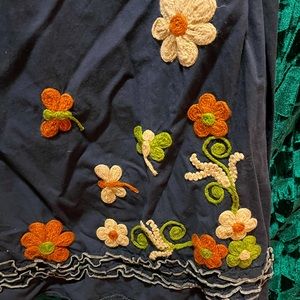 Cottage core witchy dress with embroidery